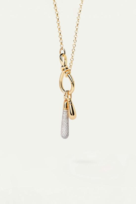  피디파올라 목걸이/팬던트 Pdpaola Pavé 라지 드롭 펜던트 골드 - PD PAOLA