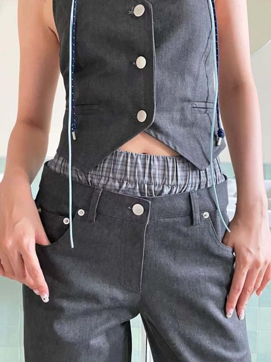  더 엔케이씨 스토어 데님 팬츠 Nkc 스토어 레이븐 팬츠 블랙 데님 - The NKC Store