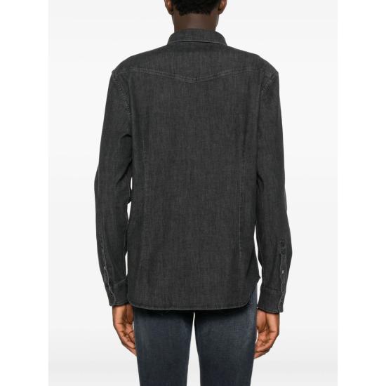 25FW 돈답 셔츠 UC347S LP5 999 BLACK - DONDUP