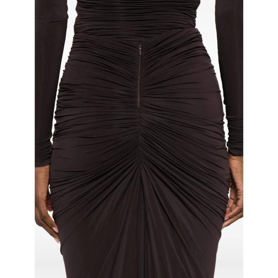 25FW 프란체스코 무라노 미디 스커트 429 T06 500 BROWN - FRANCESCO MURANO