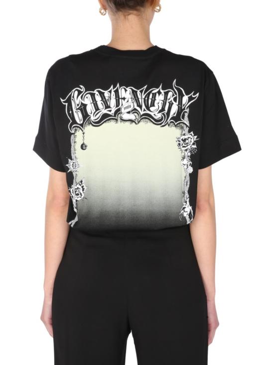  지방시 반팔 티셔츠 BW707Z3Z5S 001 Black - GIVENCHY