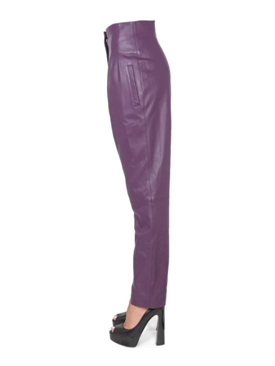  알베르타 페레티 가죽 팬츠 37095175 0231 Grey - ALBERTA FERRETTI