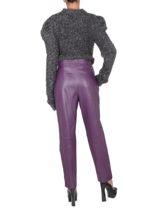 알베르타 페레티 가죽 팬츠 37095175 0231 Grey - ALBERTA FERRETTI
