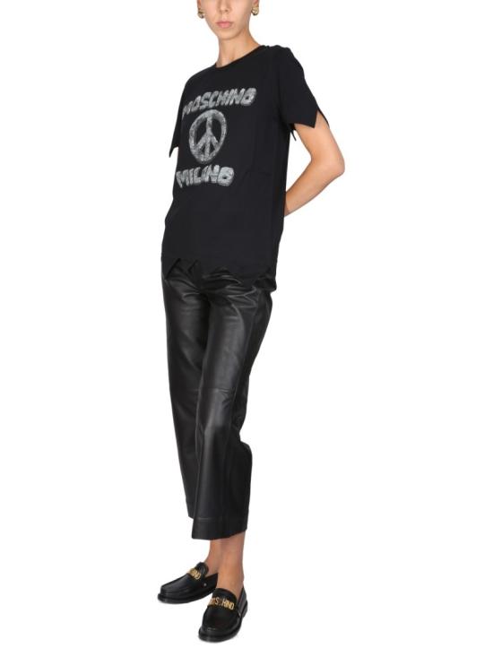  모스키노 반팔 티셔츠 07976041 1555 Black - MOSCHINO