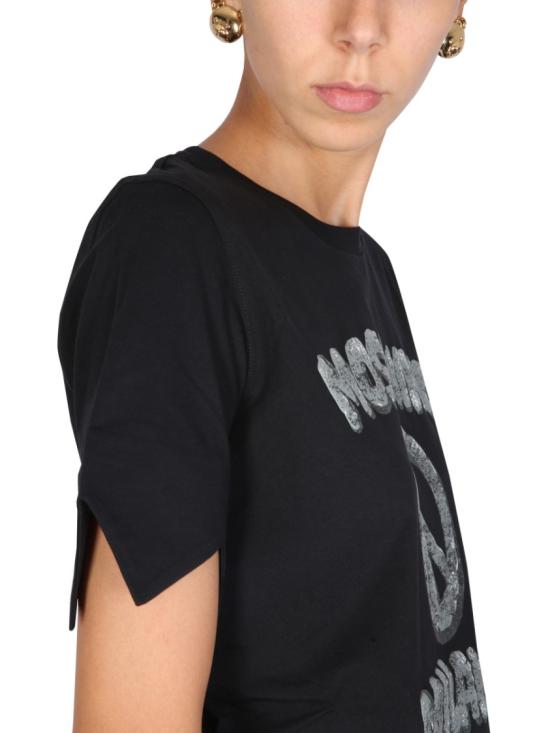  모스키노 반팔 티셔츠 07976041 1555 Black - MOSCHINO