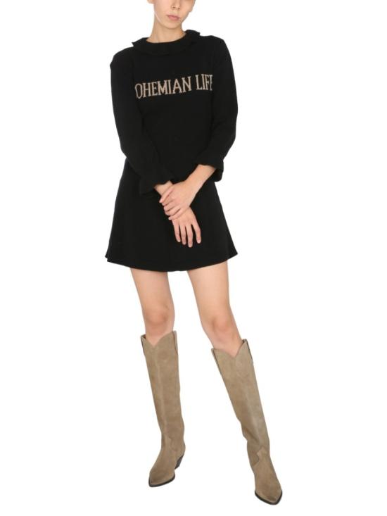  알베르타 페레티 숏 원피스 04806605 2555 Black - ALBERTA FERRETTI