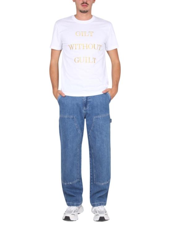  모스키노 반팔 티셔츠 07887241 6001 White - MOSCHINO
