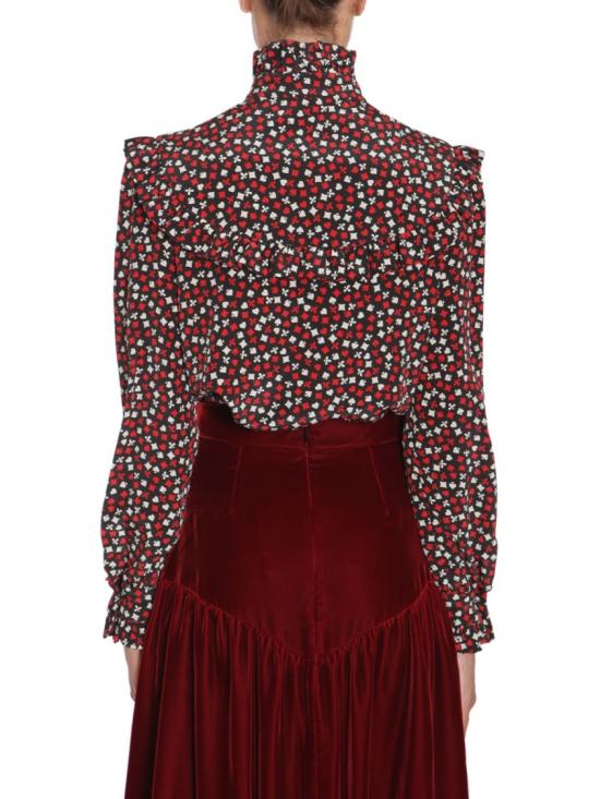  생로랑 블라우스 436947 Y879N 1096 Black - SAINT LAURENT