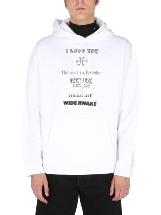  라프 시몬스 후드 티셔츠 211 M163A 190030010 White