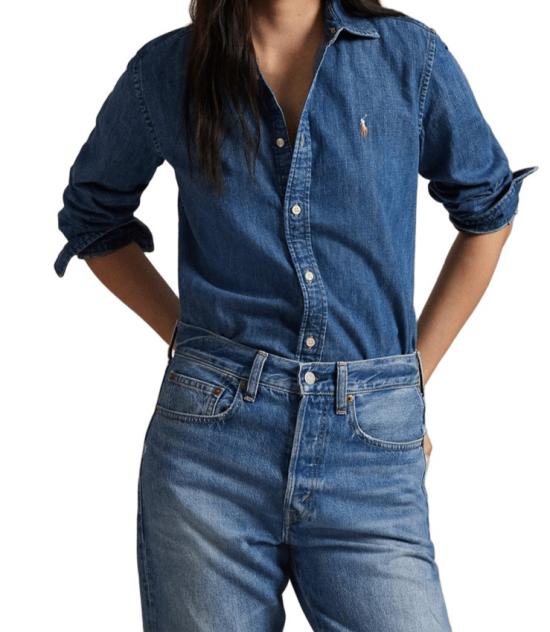 25FW 폴로 랄프로렌 데님 셔츠 211969458 Blue - POLO RALPH LAUREN