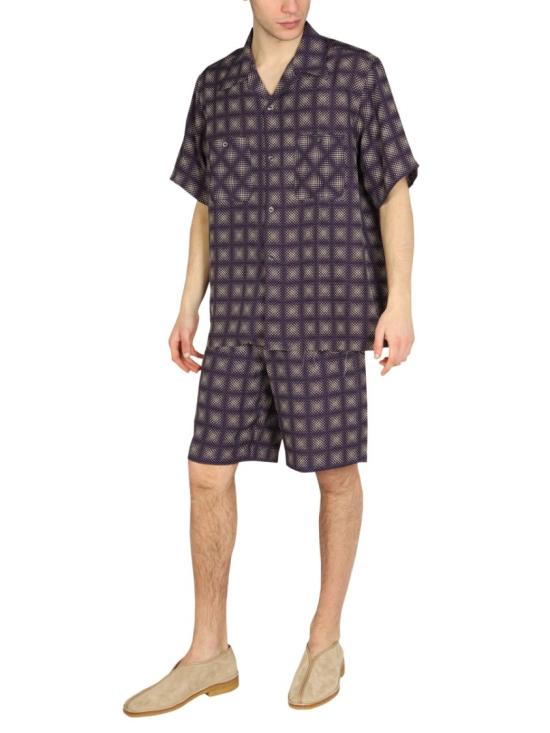  니들스 반팔 셔츠 KP087 A DOTOMBRE Grey - NEEDLES