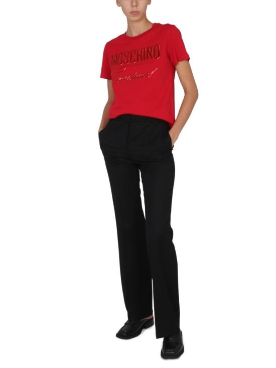  모스키노 스트레이트 팬츠 03115420 0555 Black - MOSCHINO