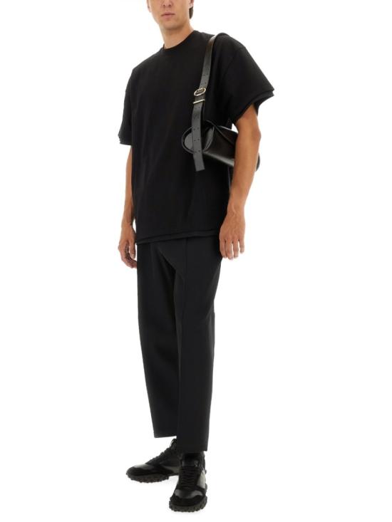 25FW 질샌더 울 개버딘 테이퍼드 팬츠 질샌더 J21KA0012 J40002001 Black - JIL SANDER