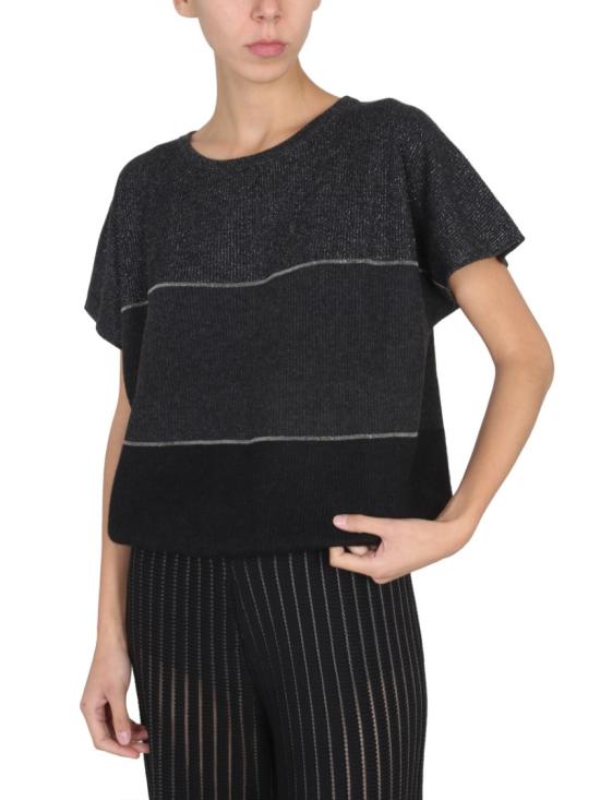  파비아나 필리피 반팔 티셔츠 MAD222W057 H014VR3 Black - FABIANA FILIPPI