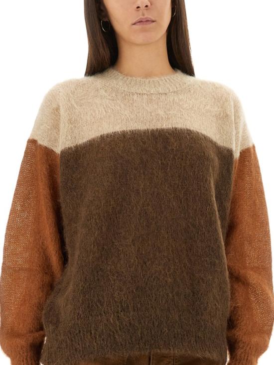 25FW 이자벨마랑에뚜왈 컬러블록 울혼합 스웨터 PU0739FA C3L09E11RU Black - ISABEL MARANT ETOILE