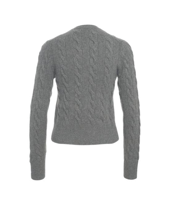 25FW 폴로 랄프로렌 로고 자수 크루넥 가디건 211 972104 Grey - POLO RALPH LAUREN