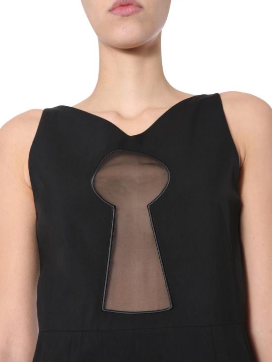  모스키노 미디 원피스 04350518 2555 Black - MOSCHINO