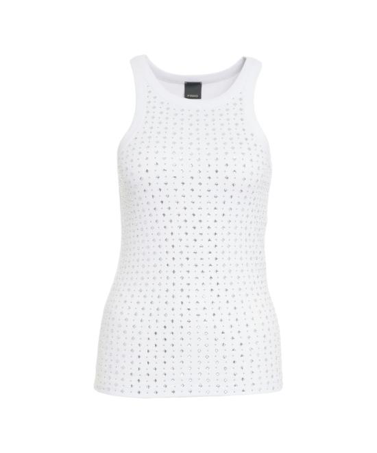 25FW 핑코 민소매 티셔츠 105928 A2XY White