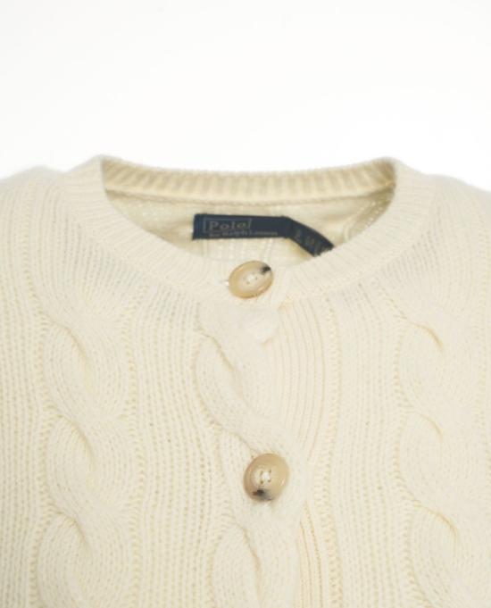 25FW 폴로 랄프로렌 로고 자수 크루넥 가디건 211 972104 Neutrals - POLO RALPH LAUREN