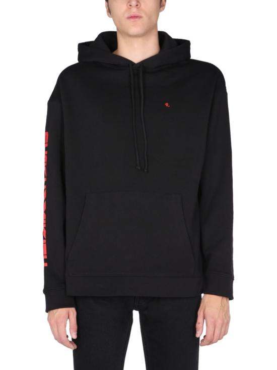  라프 시몬스 후드 티셔츠 212 M165B 190040099 Black