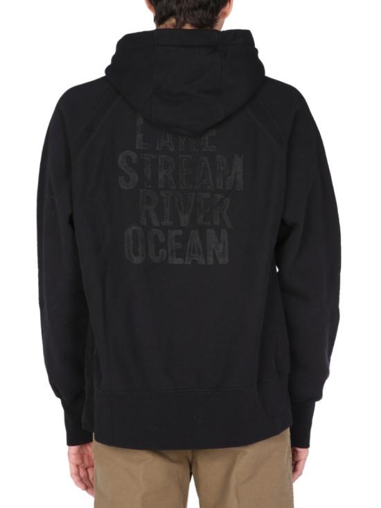  엔지니어드가먼츠 후드 티셔츠 21F1B021B NP084 Black - ENGINEERED GARMENTS