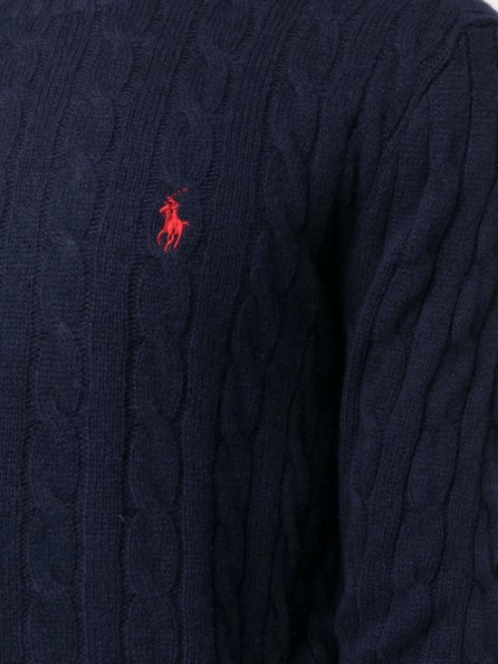 25FW 폴로 랄프로렌 케이블 니트 스웨터 710876762 Black - POLO RALPH LAUREN