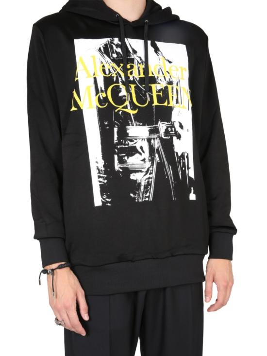  알렉산더 맥퀸 후드 티셔츠 711147 QTZ450901 Black - ALEXANDER MCQUEEN