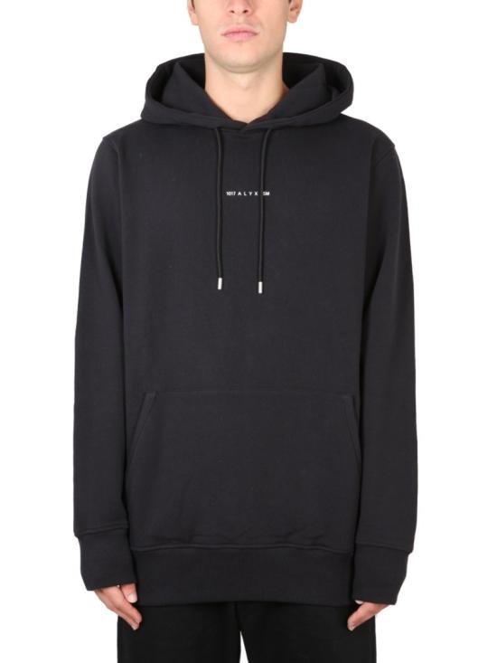  1017 알릭스 9SM 후드 티셔츠 AVUSW0009 FA02BLK Black