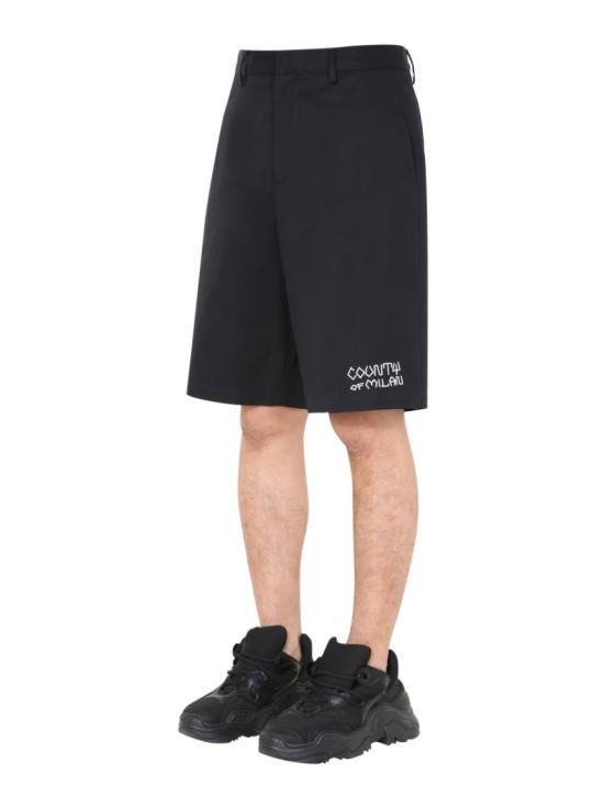  마르셀로 불론 숏팬츠 CMCB059 E20FAB0011001 Black - MARCELO BURLON