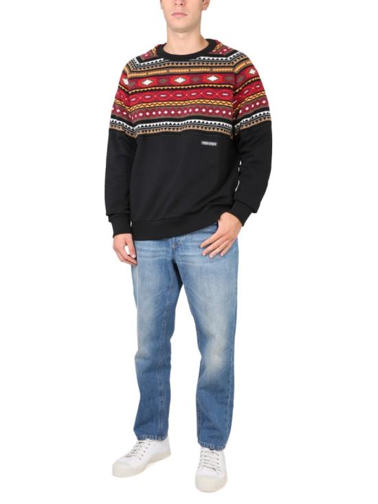  마르셀로 불론 긴팔 티셔츠 CMHE037 F21KNI0011027 Black - MARCELO BURLON