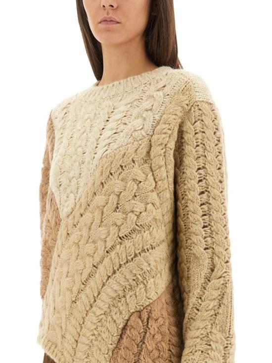 25FW 이자벨마랑에뚜왈 DARYL 케이블 니트 패치워크 스웨터 PU0701FA C3L04E90BE Brown - ISABEL MARANT ETOILE