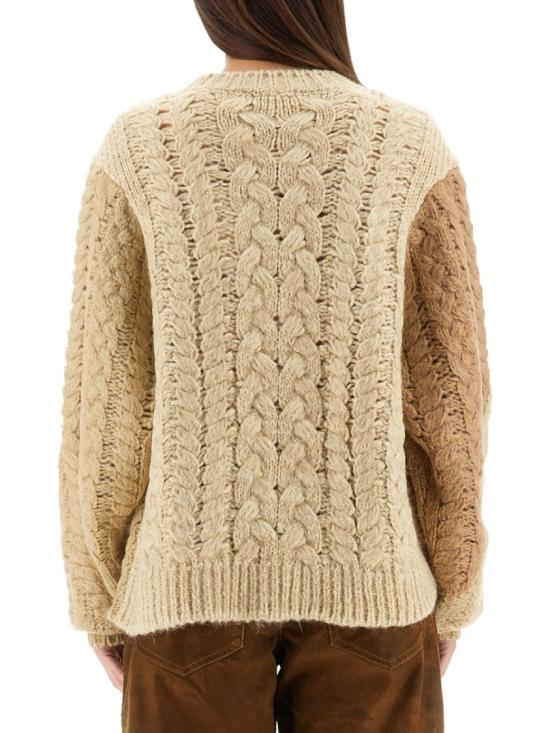 25FW 이자벨마랑에뚜왈 DARYL 케이블 니트 패치워크 스웨터 PU0701FA C3L04E90BE Brown - ISABEL MARANT ETOILE