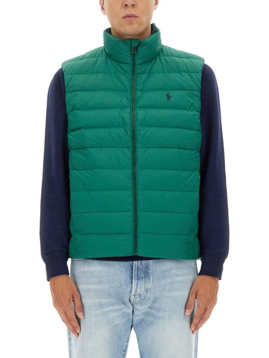  폴로 랄프로렌 클래식 베스트 패딩 710967775 004NEWFOREST Green