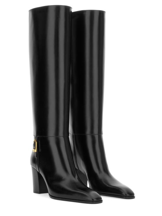  생로랑 스무스 레더 롱부츠 스무스 가죽 부츠 818207 AAEHR1000 Black - SAINT LAURENT
