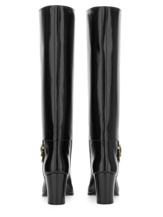  생로랑 스무스 레더 롱부츠 스무스 가죽 부츠 818207 AAEHR1000 Black - SAINT LAURENT