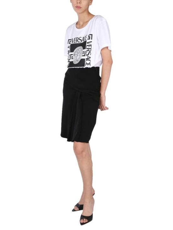  베르사체 미디 스커트 1000693 1A00993A1008 Black - VERSACE