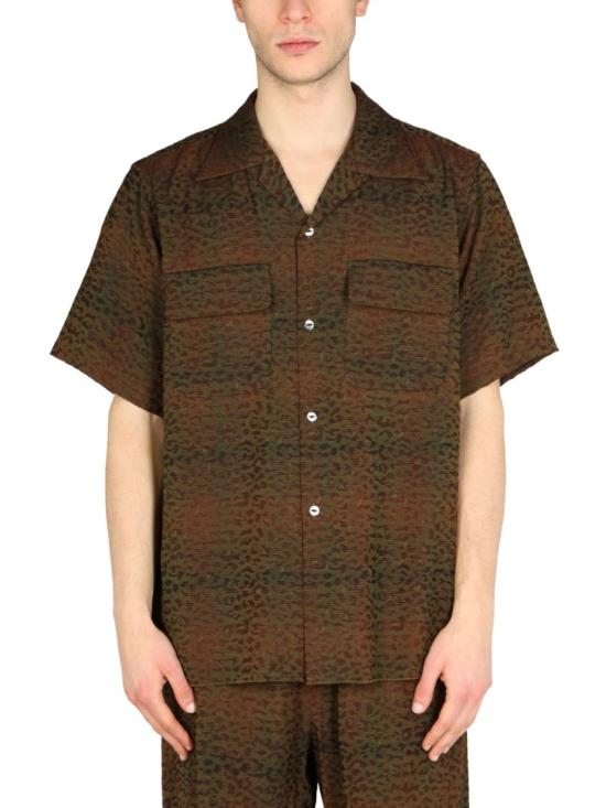  니들스 반팔 셔츠 KP100 B LEOPARD Black