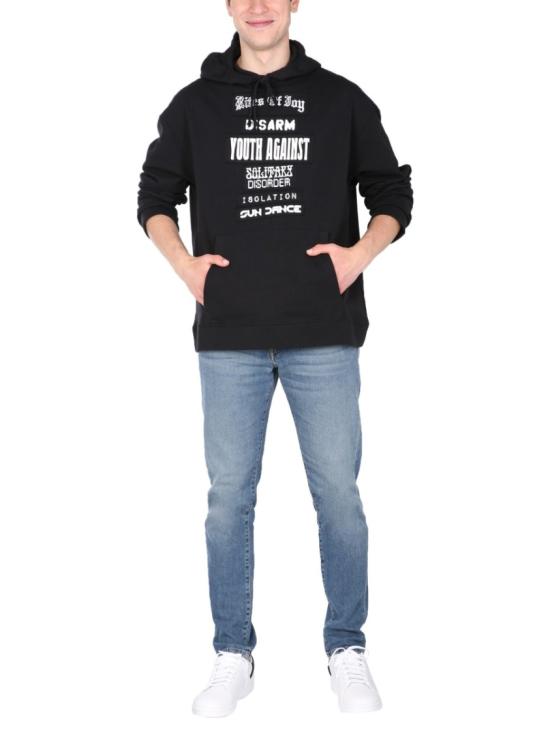  라프 시몬스 후드 티셔츠 211 M163B 190030099 Black - RAF SIMONS