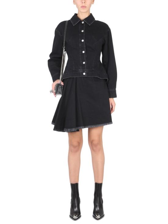  알렉산더 맥퀸 미디 스커트 720056 QMAB51000 Black - ALEXANDER MCQUEEN