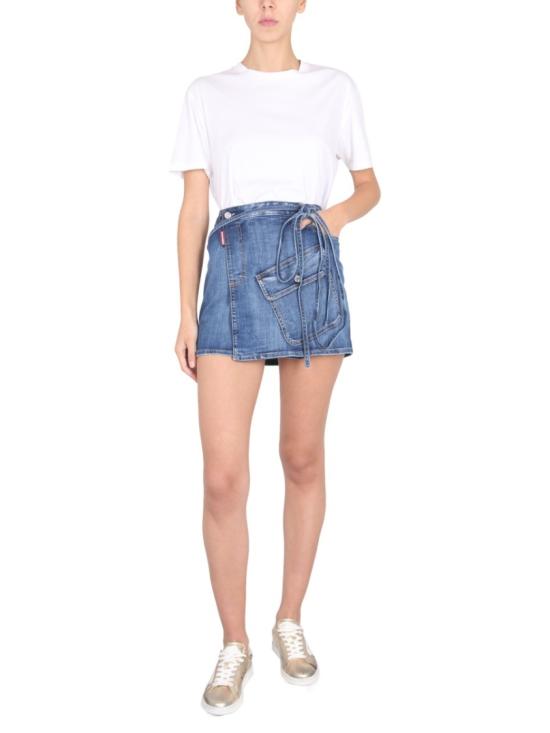  디스퀘어드2 데님 스커트 S72MA0922 S30342470 Blue - DSQUARED2