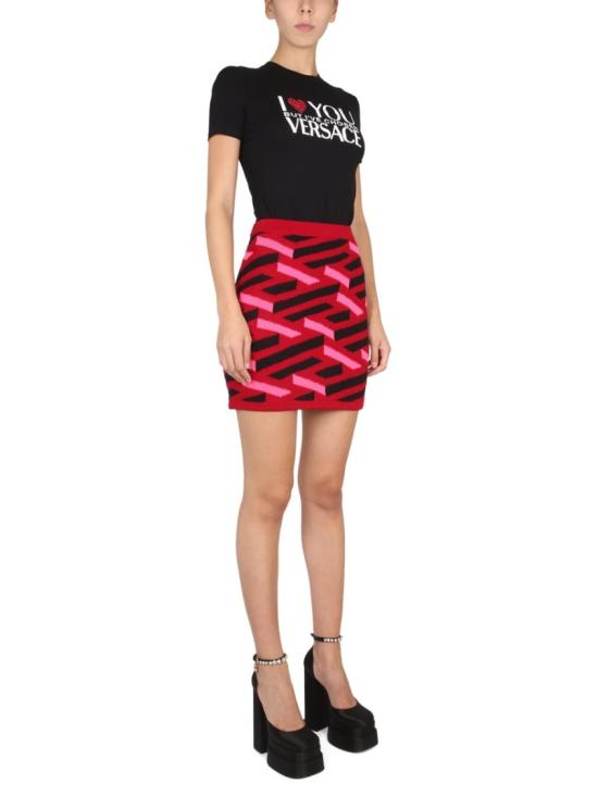  베르사체 숏 스커트 1007351 1A052105R360 Red - VERSACE
