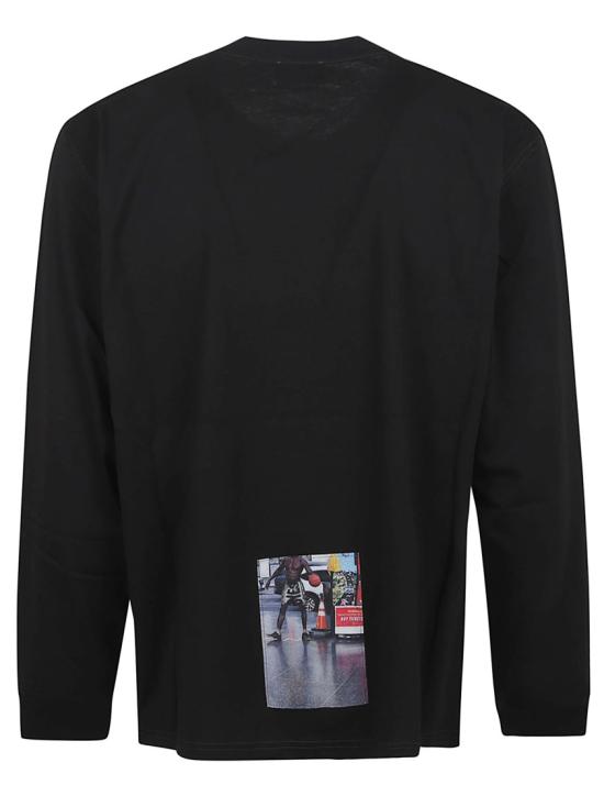 25FW 디젤 T Boxt Ls T5 사진 패치 긴팔 티셔츠  A19468 0PLAT Black - DIESEL
