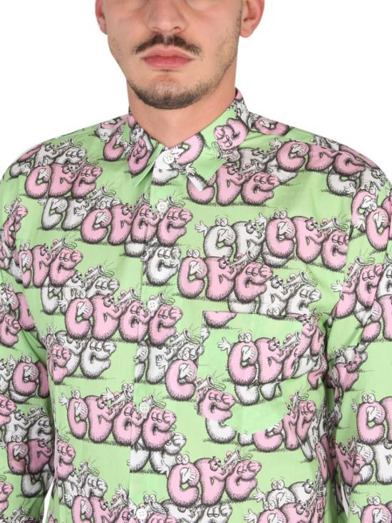  꼼데가르송 긴팔 셔츠 B033 PRINTG Pink - COMME DES GARCONS