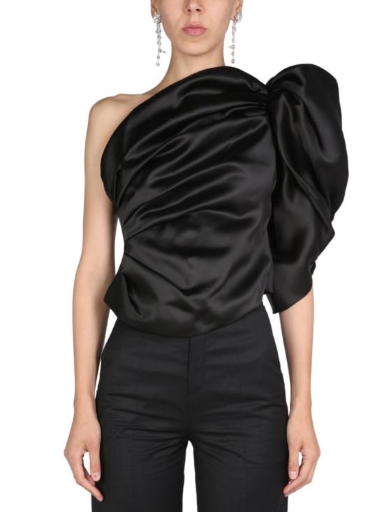  아누키 블라우스 ASS22N02 BLFUBLACK Black