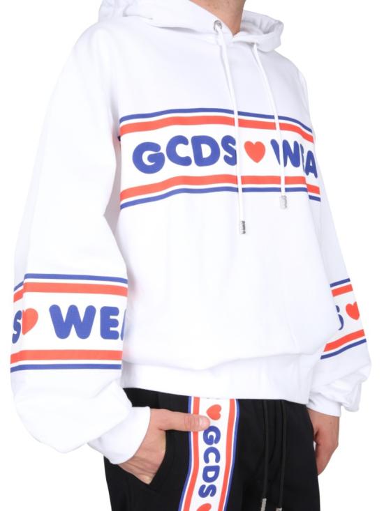  지씨디에스 후드 티셔츠 CC94M021505 01 White - GCDS