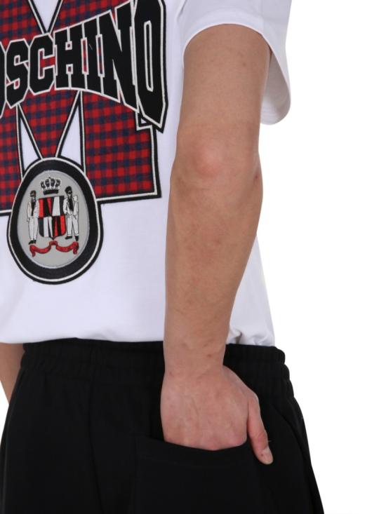  모스키노 반팔 티셔츠 07107038 0001 White - MOSCHINO