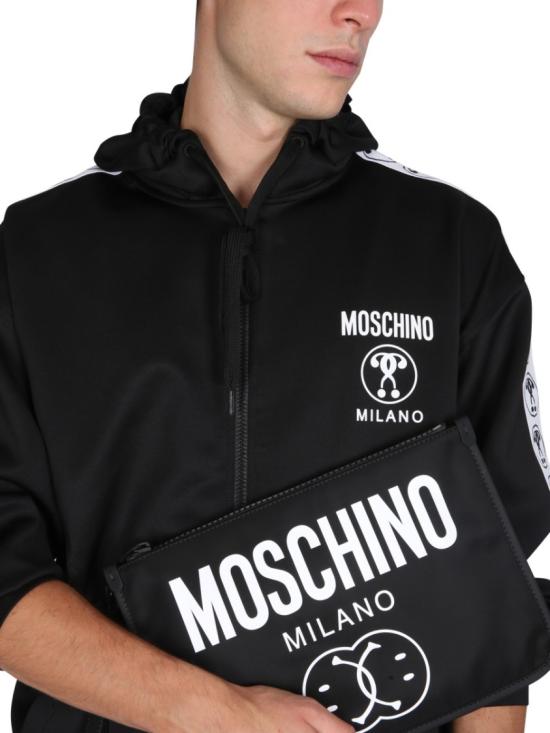  모스키노 후드 티셔츠 17247029 1555 Black - MOSCHINO