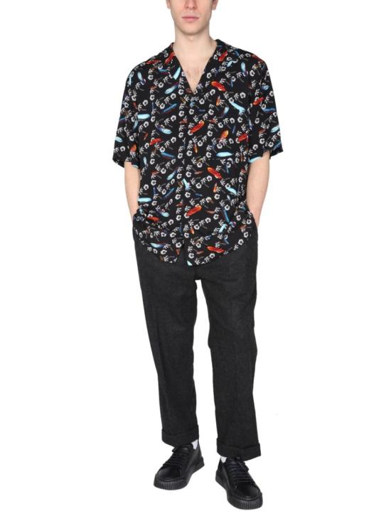  마르셀로 불론 반팔 셔츠 CMGA069 S22FAB0011001 Black - MARCELO BURLON