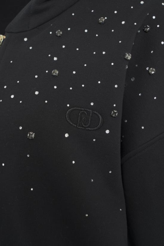 25FW 리우조 후드 티셔츠 UF5253F0873 Black - LIU JO