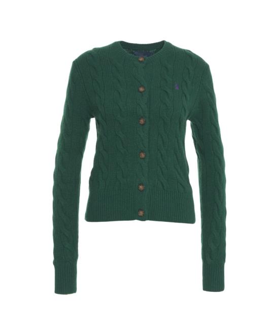 25FW 폴로 랄프로렌 로고 자수 크루넥 가디건 211 972104 Black